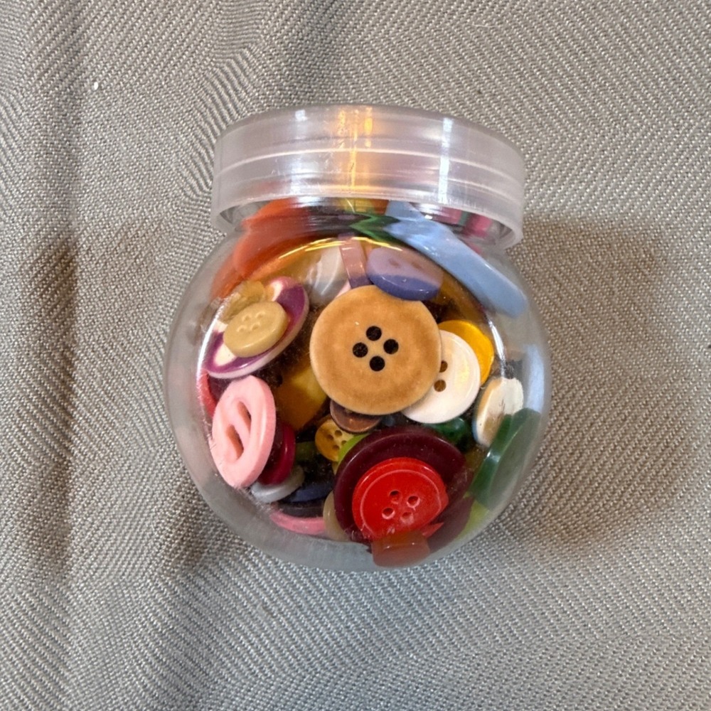Greenbrier International Multi Color Assorted Craft Buttons in Jar 248619 2263